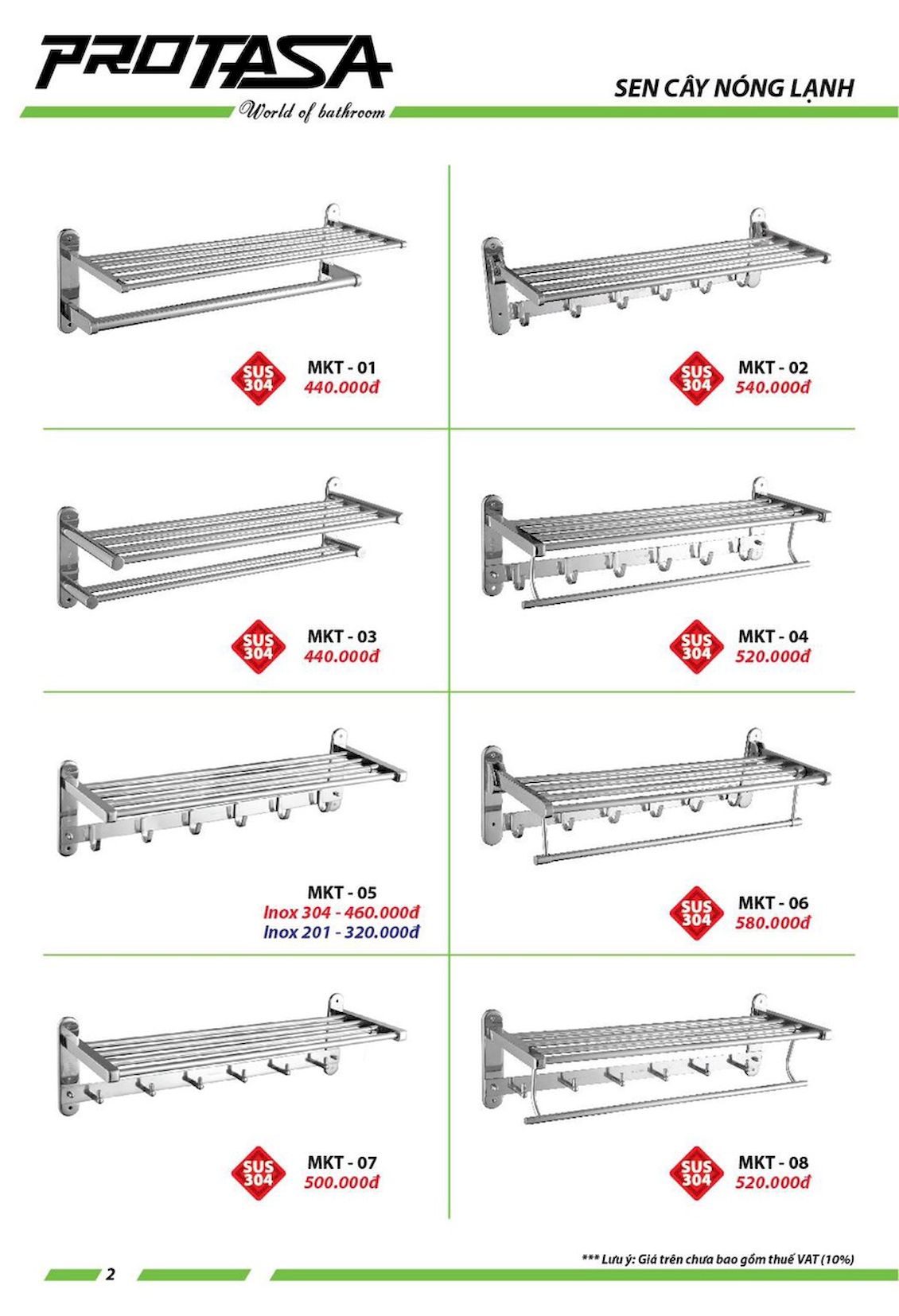 Thiết bị vệ sinh PROTASA Catalogue và Bảng giá mới nhất /Page 19